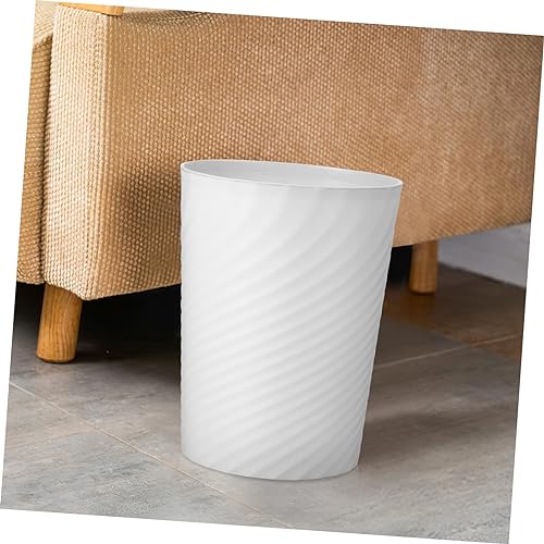 Caneca de basura rectangular blanca 12L plástico miniatura 7