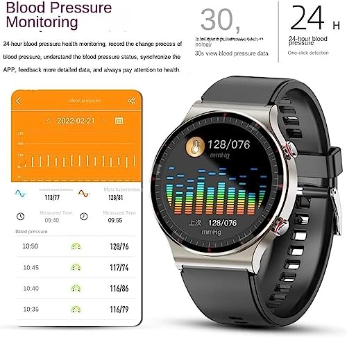 Reloj inteligente profesional de monitoreo de salud con ECG de grado médico, presión arterial, oxígeno en sangre y seguimiento de frecuencia cardíaca para deportes y gestión diaria de la salud