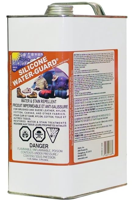 Atsko Water Guard Imprägniermittel Kanister 3,79 L – Profi Zelt Imprägnierung für Baumwollzelte, Markisen & große Flächen – Silikon Textil Imprägnierung zum Aufrollen – wasserdicht, UV-Schutz
