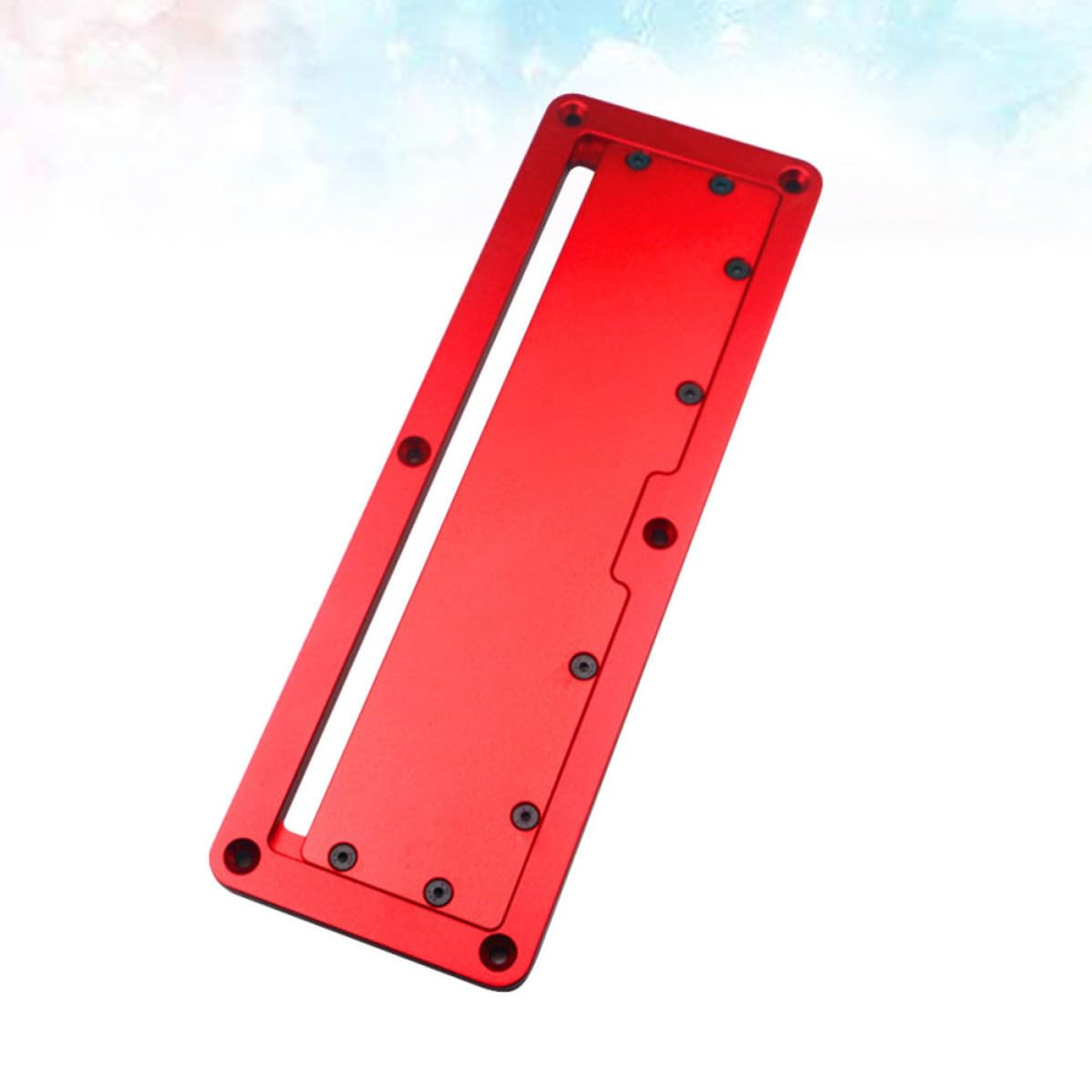 POPETPOP Placa de Garganta Metálica de Color Rojo para Mesa de Banco de Carpintero Circular, Ligera y Precisa, Adecuada para Proyectos DIY y Trabajo en Madera