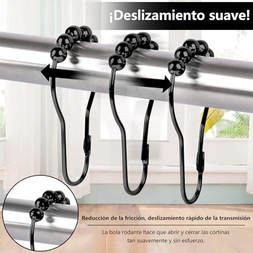 La Mejor Lista de Cortinas, ganchos y revestimientos de ducha más recomendados. 6 Imagen adicional