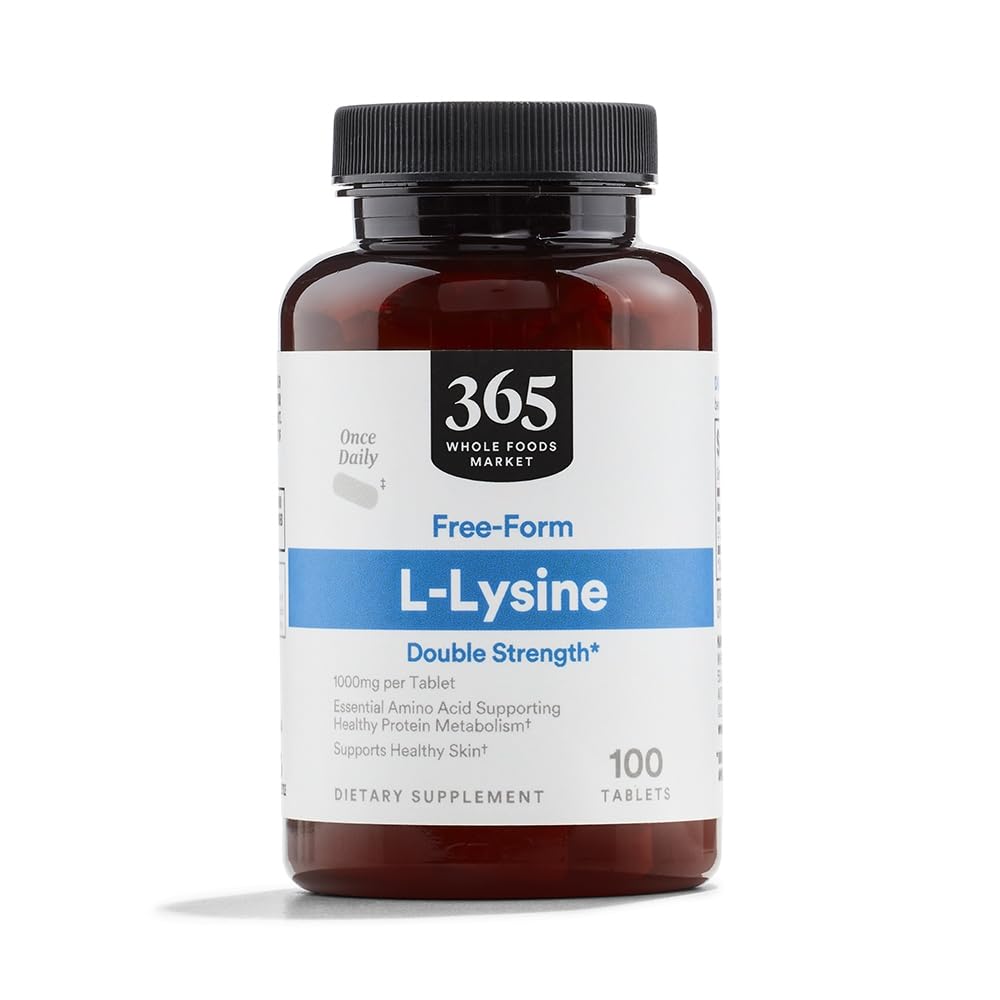 Whole Foods Market, L-Lysine Double Strength, 100 Count 100 Count (Pack of 1)