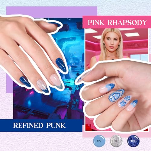 Image of Beetles Gel Nail Polish Kit with U V Light -54 Pcs Gel Nail Kit Four Seasons Glow 32 Colors Set with Base Matte & Glossy Top Coat Soak Off Home Salon Nails DIY Manicure Gifts for Women