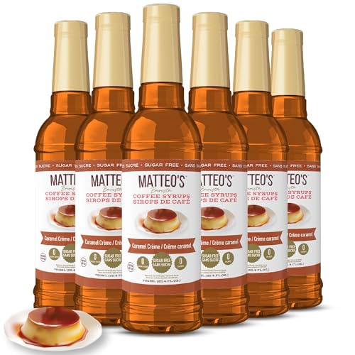 Sirop Matteo's café sans sucre Caramel Creme 0 calorie 25.4 oz