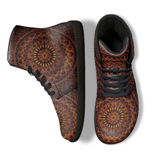 Image of Binienty Zero Drop Sole Barefoot Men's Women's PU Leather Flat Minimalist Barefoot Sneakers Athletic Shoes Waterproof