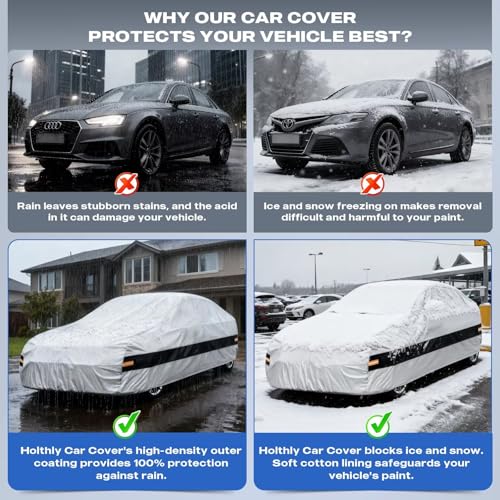 Image of 10 Layers Car Cover Custom Fit for Chevrolet Corvette (1980-2019) C3,C4,C5,C6,C7, Waterproof All Weather for Automobiles, Outdoor Full Cover Sun Dust Protection with Cotton. Silver