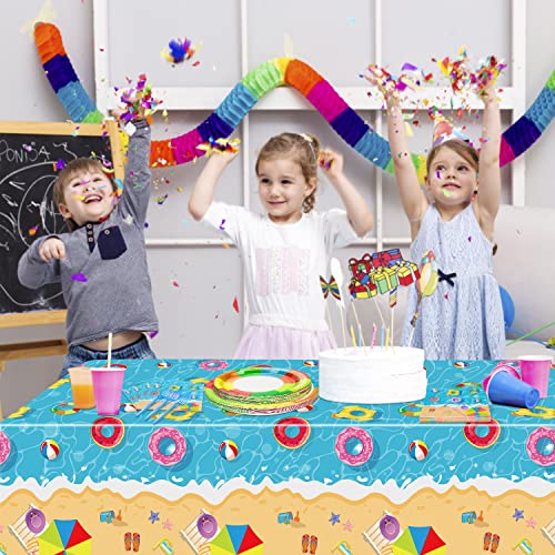 Beach Ball Birthday Party Supplies Serve 40 - 162Pcs Plates Napkins Tablecloth Forks Set For Hawaiian Aloha Luau Beach Pool Barbecue Party Beach Ball Happy Birthday Party Favor Supplies #TOP7