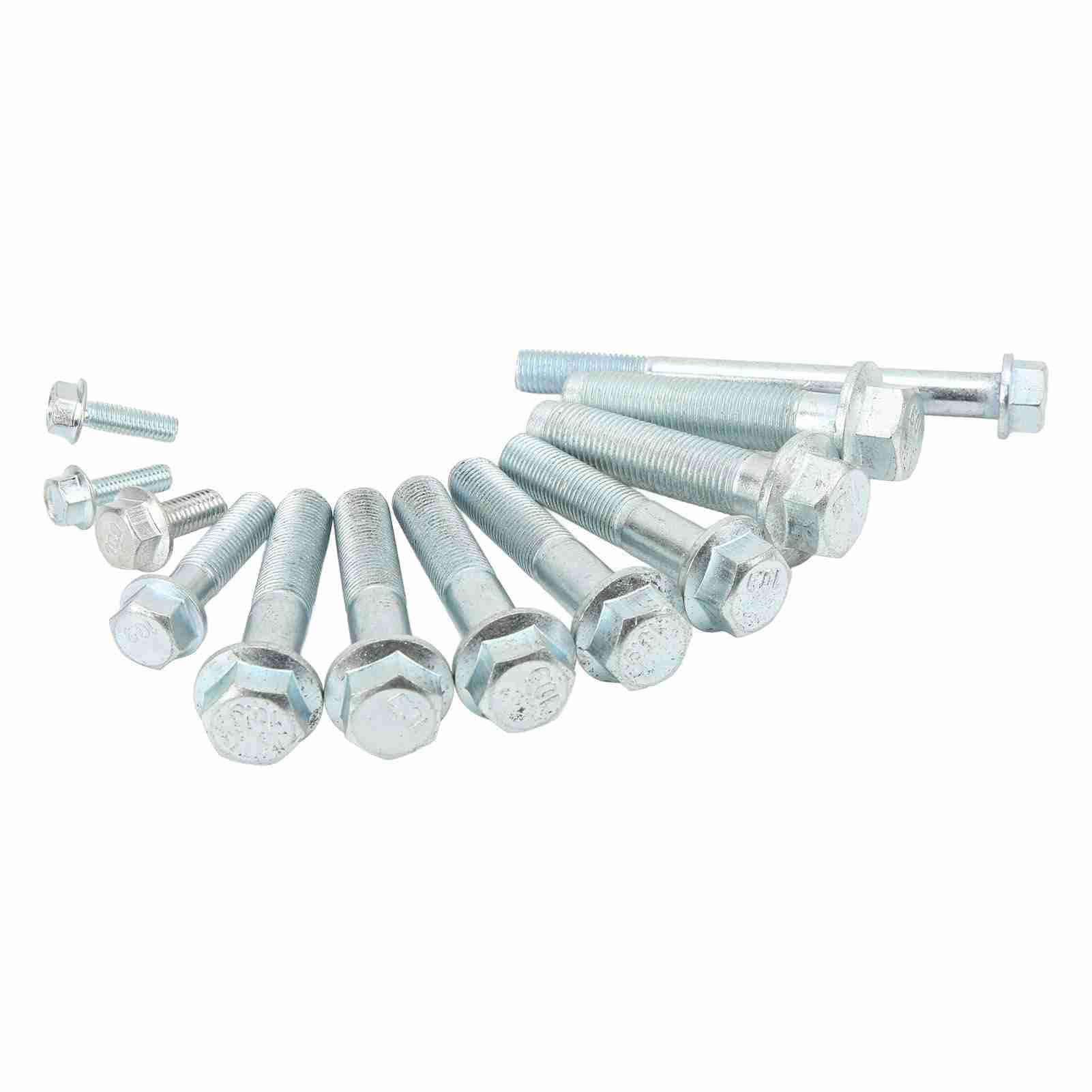 12-teiliges Getriebeschrauben-Set, kompletter Metall-Ersatz für B16, B18, B20 Hydro 5-Gang, Motoren‑Getriebeschraubenset mit Kupplungsgehäuse und Anlasserschrauben für