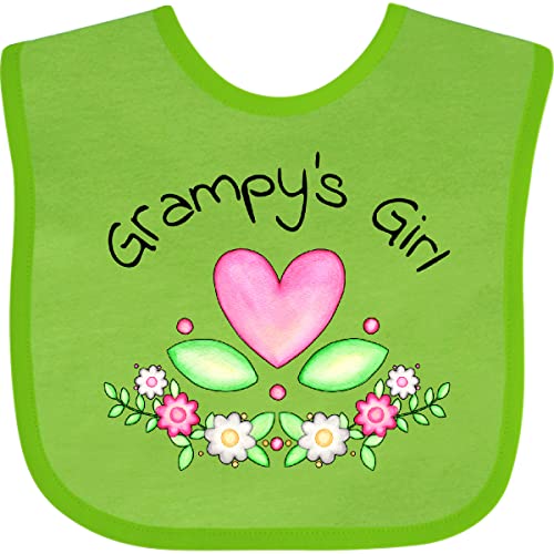 inktastic Grampy's Girl- Heart Flowers Baby Bib
