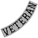 VEGASBEE® VETERAN REFLECTIVE IRON-ON EMBROIDERED PATCH BIKER JACKET RIDER VEST LOW ROCKER SIZE 12" XL
