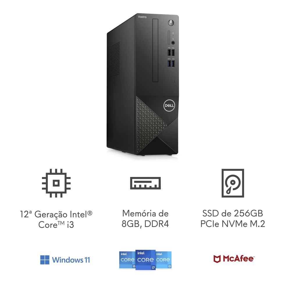 Computador Desktop Dell Vostro I1200-M10 12ª Geração Intel Core i3