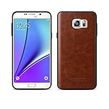 [Tridea] Anti-Shock Samsung Galaxy Note 5 Power Guard Case Premium Synthetic Leather Style [Brown] Bumper Case for Samsung Galaxy Note 5