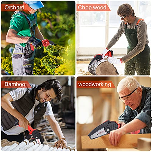 Mini Chainsaw, 6 Inch Cordless Electric Pruning Chain Saw, One-Hand Rechargeable Portable Chainsaw For Branch Wood Cutting, Tree Trimming And Gardening #TOP5