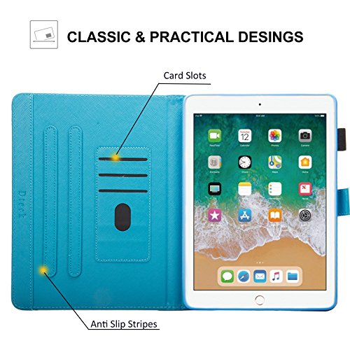 Dteck - Custodia a libro in pelle PU per iPad 9.7