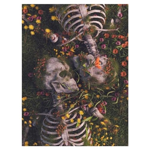hkejoi Skull Diamond Art Kits for Adults Skeleton Diamond Painting Kits Skeleton Gem Art Kits Everlasting Love for Home Wall Decor 12x16 inch