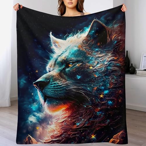 Couverture lion en flannel moelleuse de qualité supérieure pour lit et sofa - 2