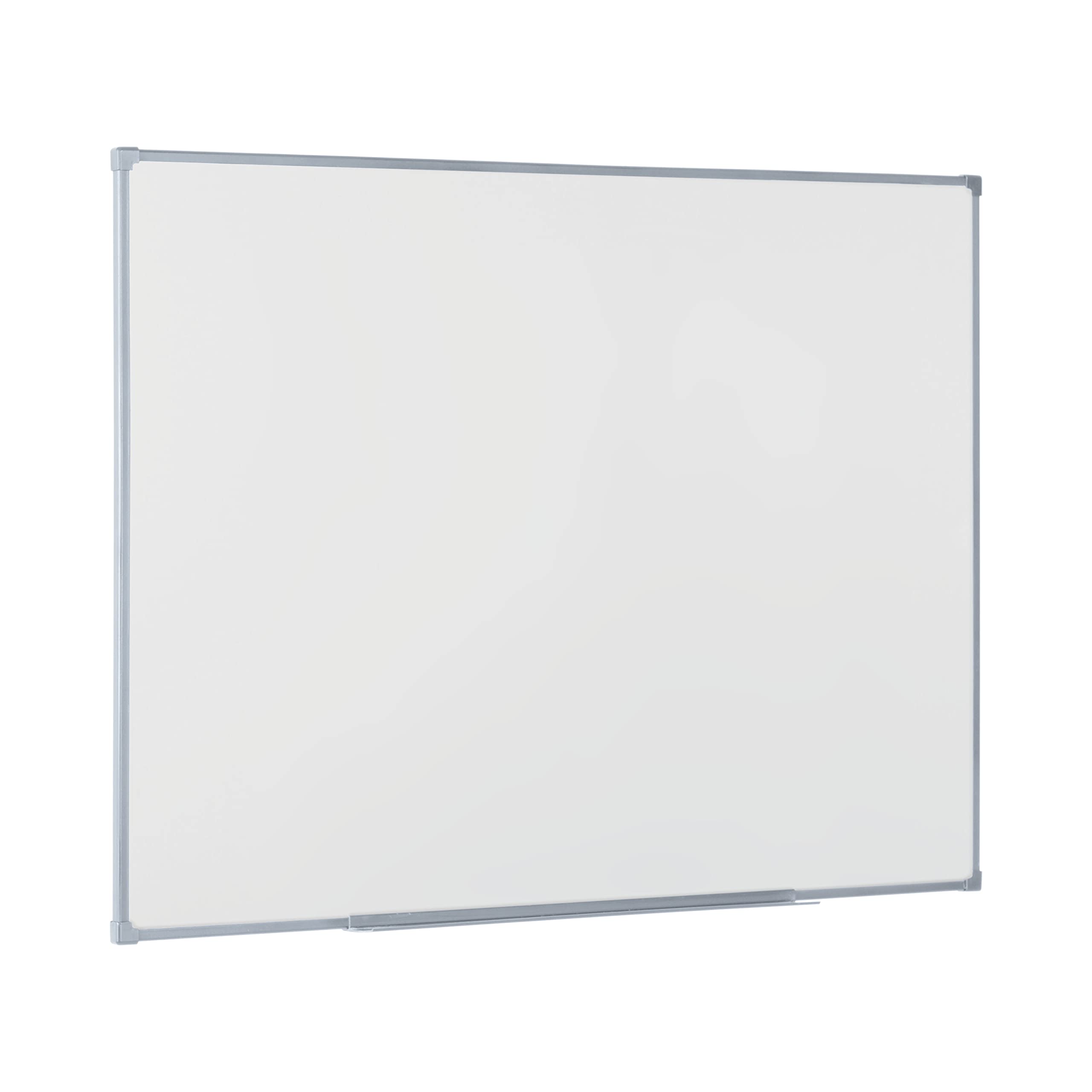 Economy Magnetyczna tablica Biała, 90 x 60 cm, Powierzchnia ze stali lakierowanej na sucho, Rama Tech Alloy Szary