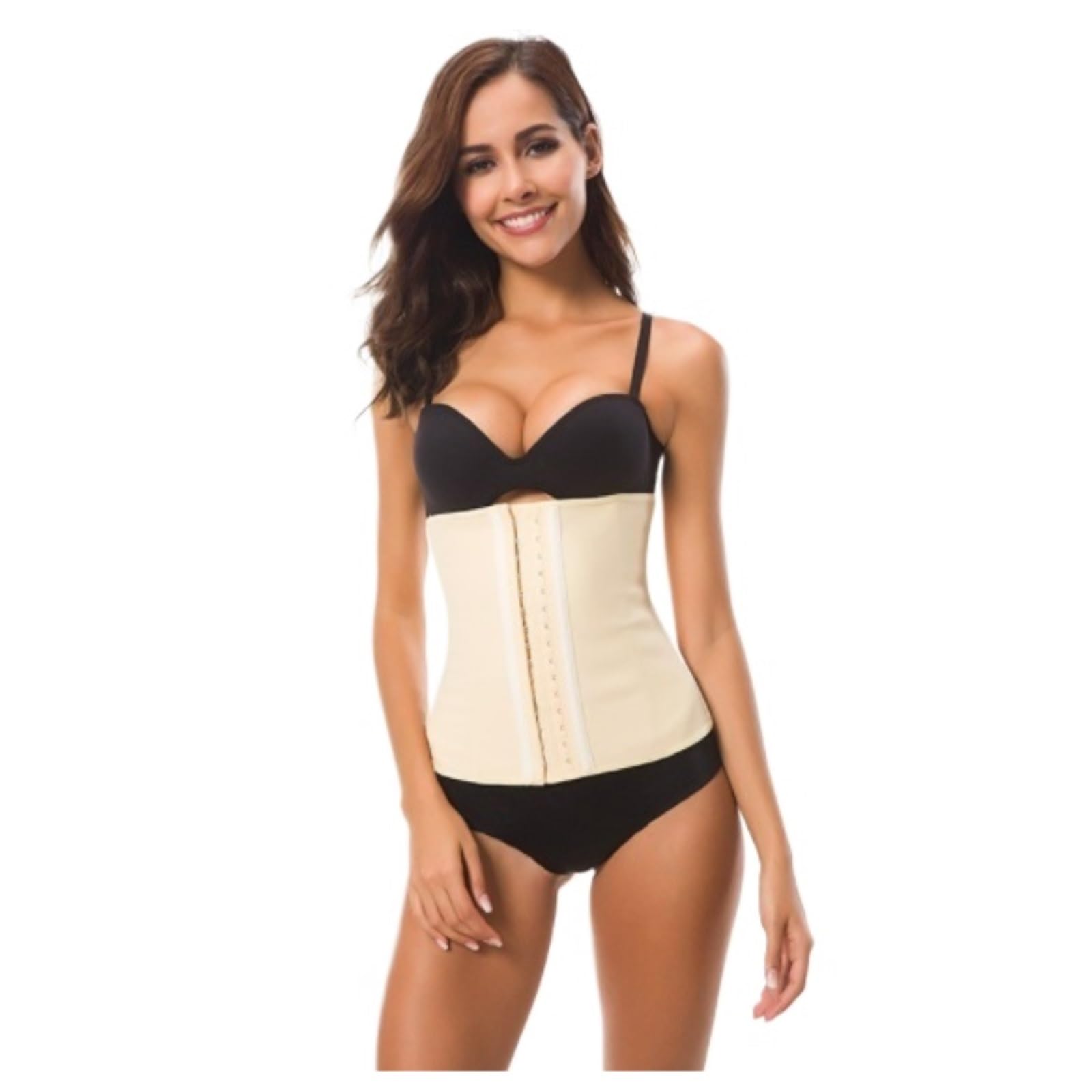Faja Lumbar Faja Abdominal Adelgazante, Faja Moldeadora De Cuerpo, Faja Moldeadora De Látex Elástico Cinturón Apoyo Lumbar(Beige,S)