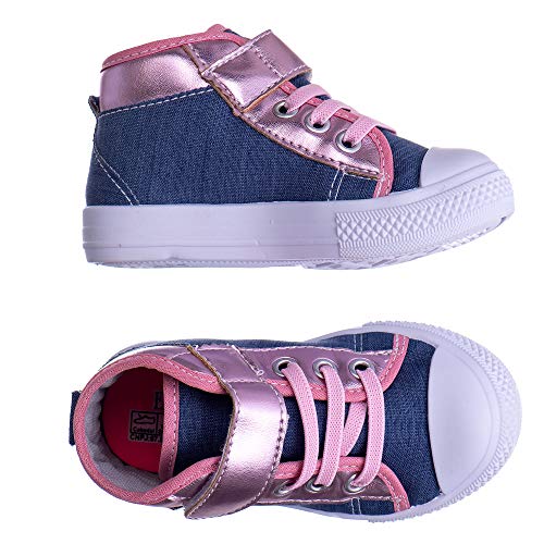 Tênis Infantil Feminino Bebê Leve Para Passeio - AS174 Cor:Azul Jeans;Tamanho:19/20