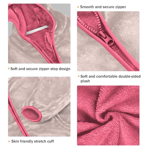 GuoChe Pink Toddler Girl Fleece Jacket3