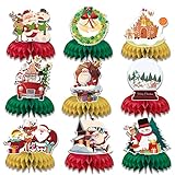 9 Stück Weihnachten Party Bienenwaben,Frohe Weihnachten Tischdeko für Party,Weihnachten Dekorationen für Party,Merry Christmas Party Deko,Weihnachten Party Tischaufsätze Dekoration für Kinder