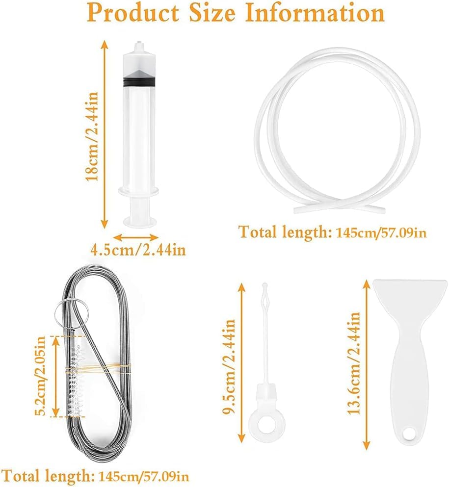 Kit Pulizia Per Frigorifero - 5 Pezzi, Con Spazzola, Paletta E Iniettore, Per Fori Di Scarico - Foto 2