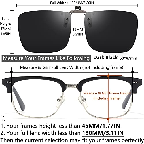 Image of CAXMAN Polarized Clip On Sunglasses Over Prescription Glasses for Men Women UV Protection