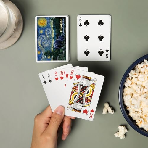 Lantern Press Chewelah Washington Baraja de 52 cartas póker miniatura 2