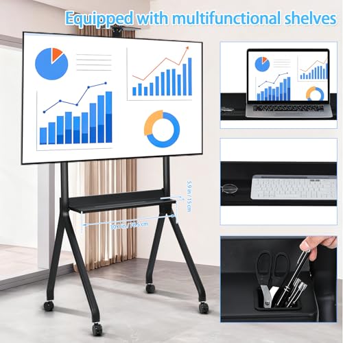 Soporte móvil para pantallas 42-86 pulgadas ajustable miniatura 2