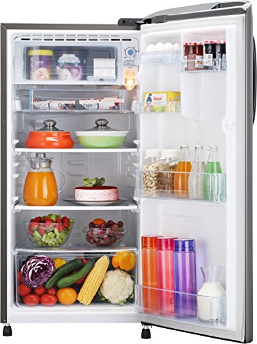 Image of LG 190 L 3 Star Direct Cool Single Door Refrigerator Appliance(GL-B201APZX.APZZEBN, Shiny Steel,Smart Inverter Compressor)