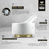 mortero mas grande del mundo macael 🌿 MOLIENDA SIGNIFICATIVAMENTE SIMPLIFICADA: Con un mortero que pesa 350 gramos, la molienda es casi sin esfuerzo. Se desatan los tentadores aromas de los ingredientes, como especias o hierbas.