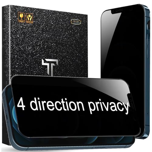 Image of TitanEdge True Privacy Tempered Glass Screen Protector Guard Compatible for iPhone X /XS / 11 Pro, 9H Hardness, Easy Installation Kit, 4-Way 360, Anti-Spy - 1 Pack