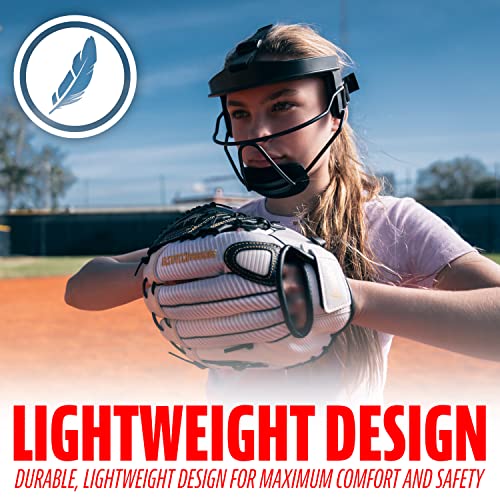 Franklin Sports Softball Face Mask For Fielders - Girls Youth Face Shield For Infielders - Kids Fielding Guard For Fastpitch + Slowpitch Softball - Black #TOP5