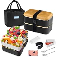 HOLIPOT Fiambrera, Bento Lunch Box Estilo Japonés con Bolsa