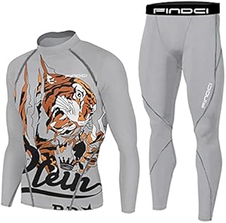 Findci Men's Compression Sportswear Suits Gym Tights Training Boxing Rugby Clothing Jogging Sports Set Running Rashguard Tracksuit (FX345643)