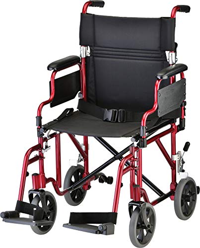 NOVA Lightweight Transport Chair with Removable & Flip Up Arms for Easy Transfer