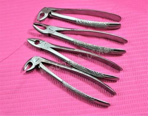 GERMAN 4 DENTAL SURGERY TOOTH EXTRACTING EXTRACTION FORCEPS MD1+MD2+MD3+MD4