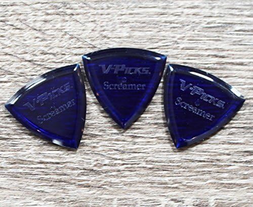 V-Picks Screamer Sapphire Blue Guitar Pick-Pack (x3) SCRBL w/Bonus RIS Pick (x1)
