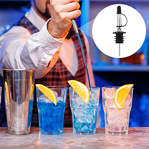120 Pieces Speed Liquor Bottles Pourer, Stainless Steel Liquor Spout Wine Alcohol Pourers With Siamese Rubber Cap Bar Tapered Fits Most Classic Bottle Mouth 3/4 Inch #TOP5