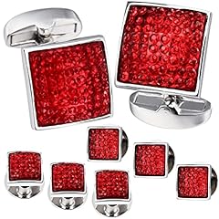 Red-Cufflinks with 6 pcs studs
