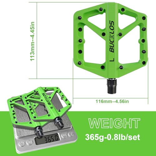 BUCKLOS Pedais de mountain bike pedais MTB planos, bicicleta de estrada adulto grande plataforma ped