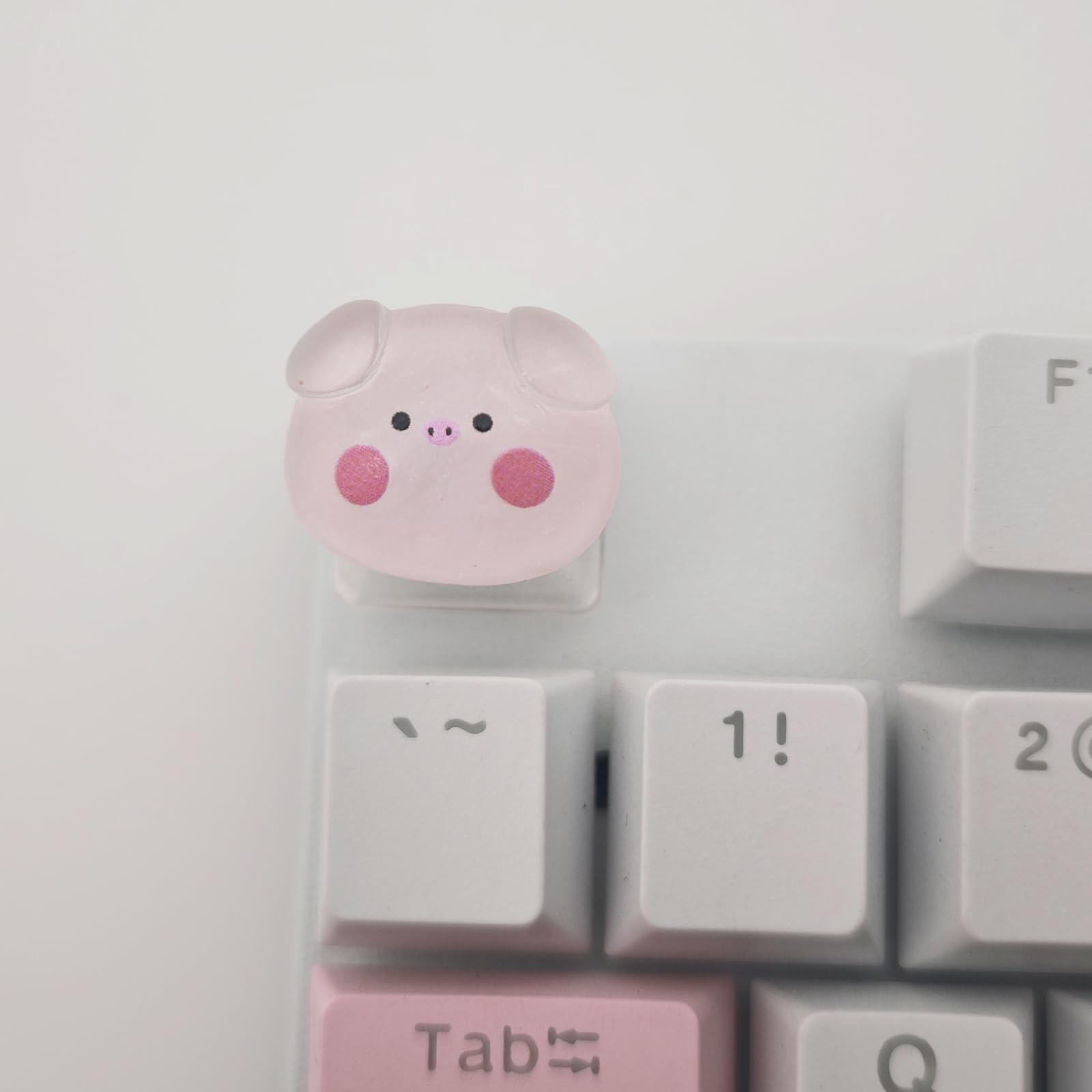 Personalized Cute Cartoon Transparent Keycap Handmade DIY Custom ESC Backlit Keycap for Mechanical Keyboard MX Switch (Pig)-picture-15