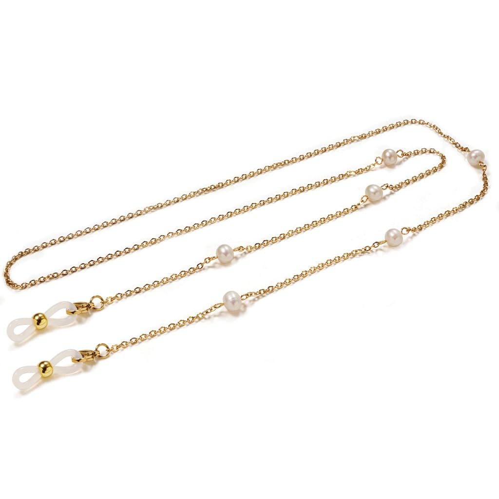 Lunettes de Soleil à chaîne, Masque, Corde, plaquées sous Vide, Perles d'eau Douce