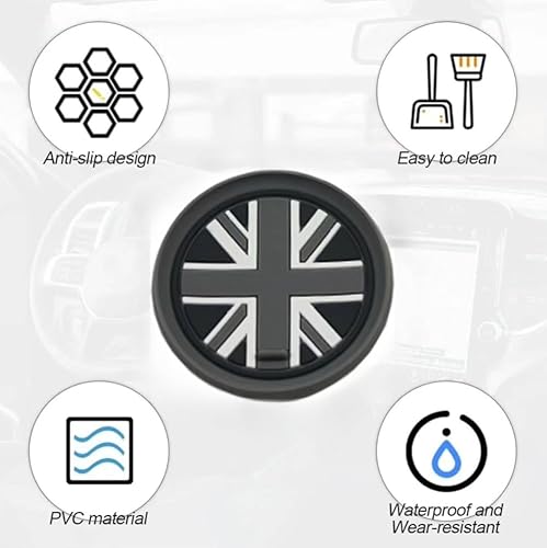 Miniatura 4 de Mini F55 F56 - Portavasos para automóvil, juego de 3 posavasos antideslizantes, caja de almacenamiento de silicona a prueba de golpes para Mini