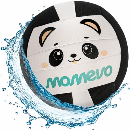 Momevo Beachbuddy Neopren Wasserball - Weicher Kinderball Größe 2 (Ø15cm) - Kleiner Kinderfußball ab 1 Jahr für draußen (Panda Nur Ball)