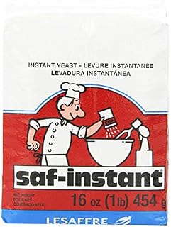 SAF Instant Yeast Red for Baking Cake, Bread and Dough, 1 Pound