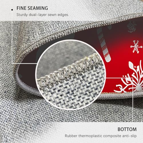 Tapis de Noël 60x120cm antidérapant lavable pour salon et chambre