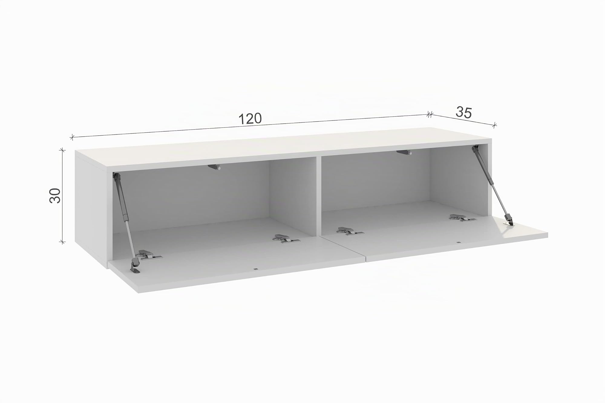4housedesign® Mobile TV | Mobile Soggiorno Moderno | Mobile Sotto Tv, Camera Da Letto, Mobile Salotto Tv 55 Zoll - Mobili Soggiorno bianco lucido 240cm