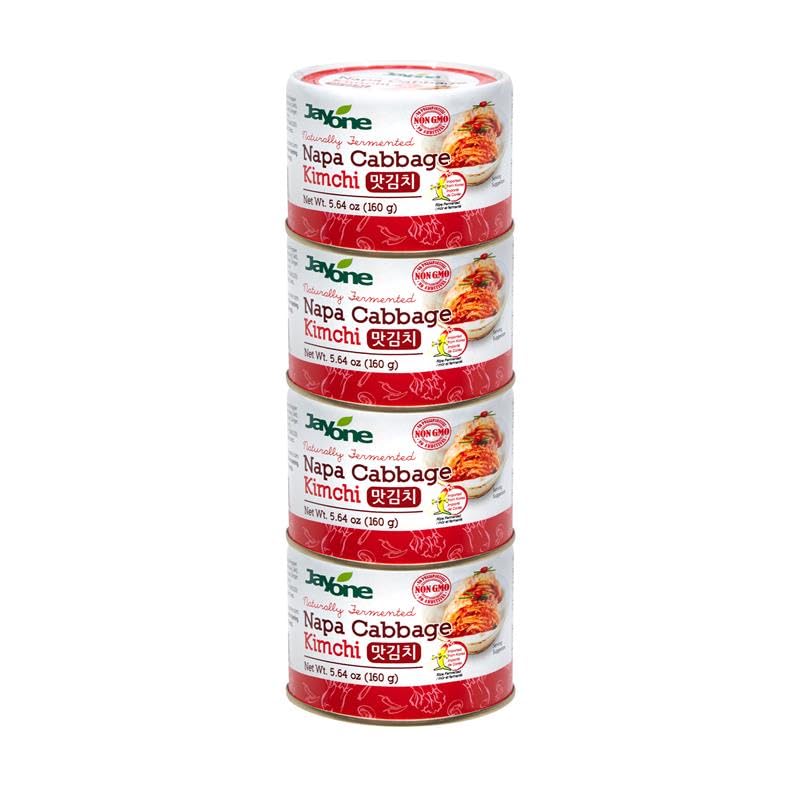 Korean Canned Kimchi, Napa Cabbage Kimchi, Naturally Fermented, Non-GMO, No preservatives, No additives- (5.64oz x 4)