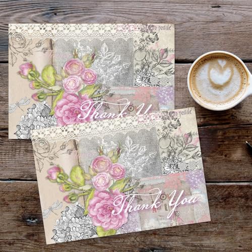 Image of Great Papers! Vintage Scrapbook Thank You Note Card and Envelope, 4.875 inch x 3.375 inch, 24 count (2025021)